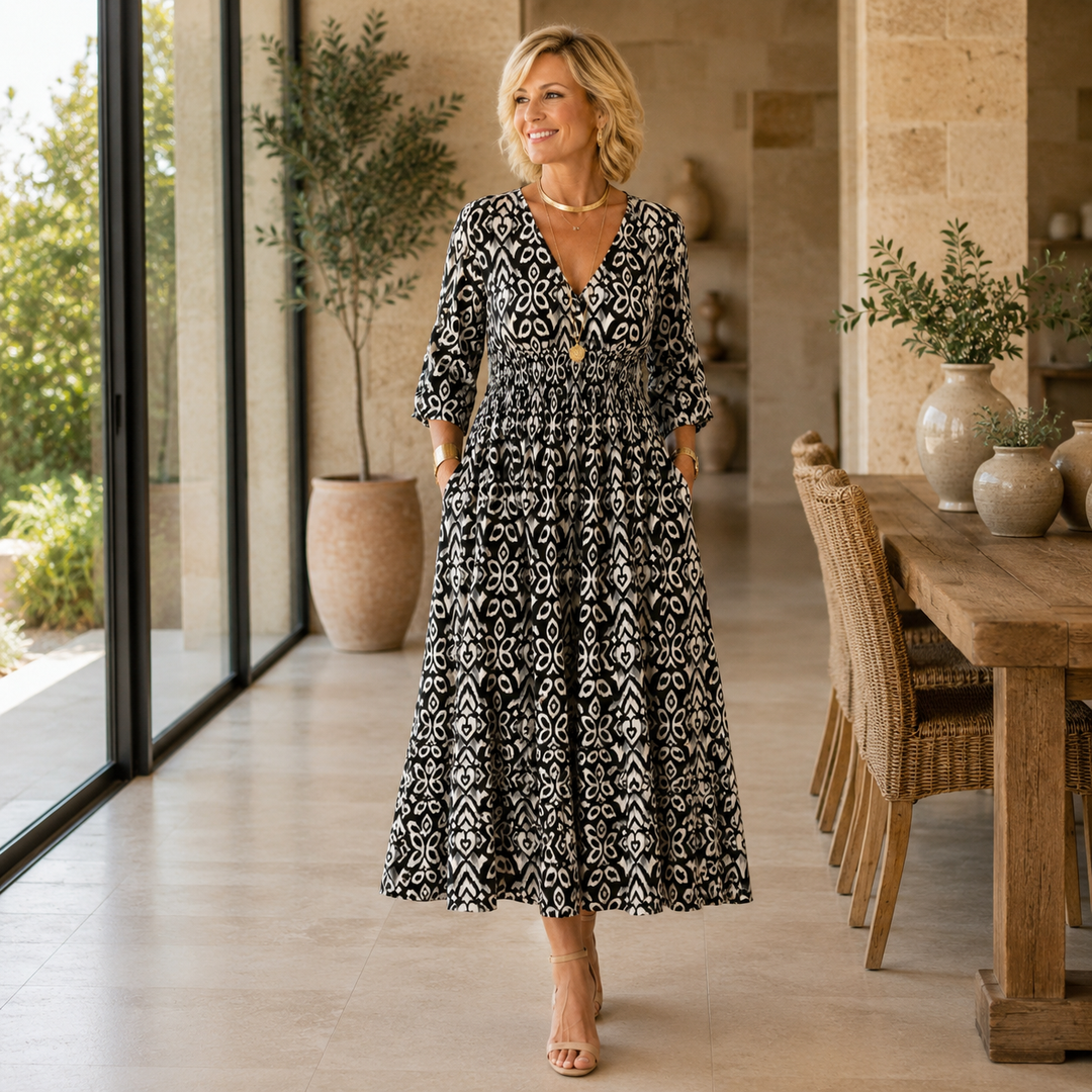 Althea | Bohemian Flow Midi Dress