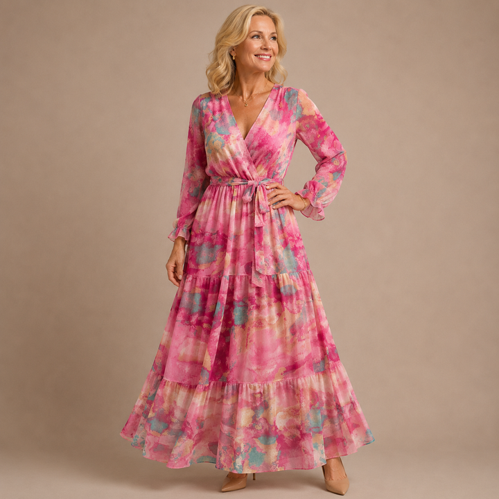 Rachel | Wrap Dress with Floral Print