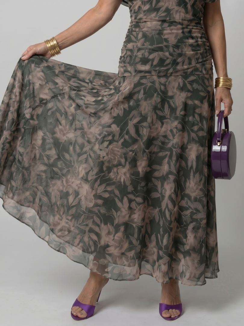 Rachel | Off Shoulder Flow Midi Dress