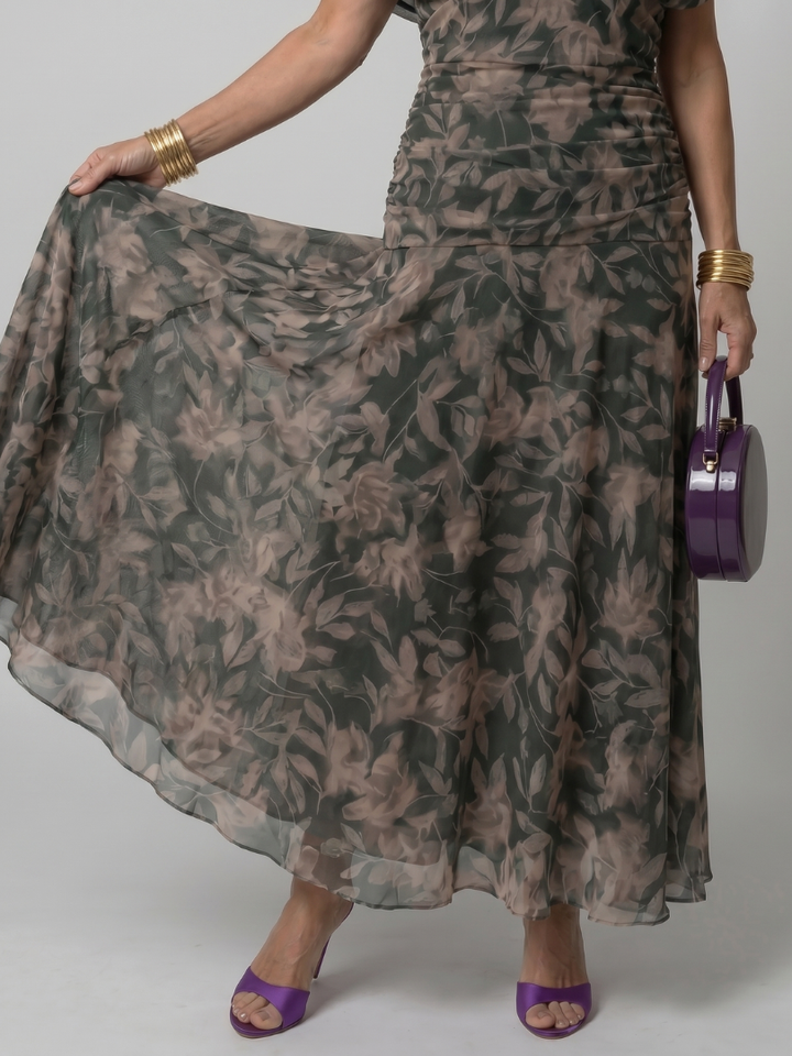 Rachel | Off Shoulder Flow Midi Dress