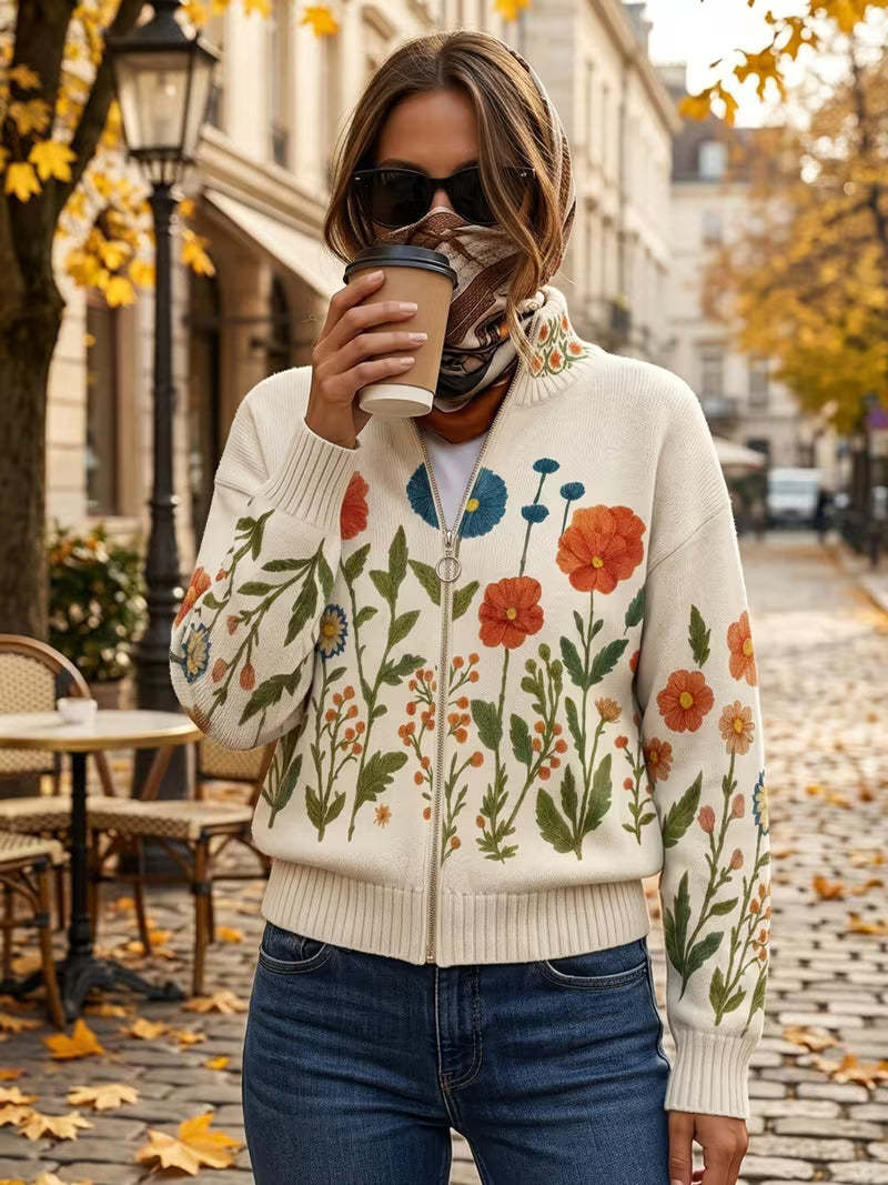 Juniper | Wildflower Meadow Zip Cardigan