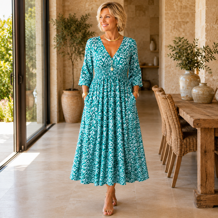Althea | Bohemian Flow Midi Dress