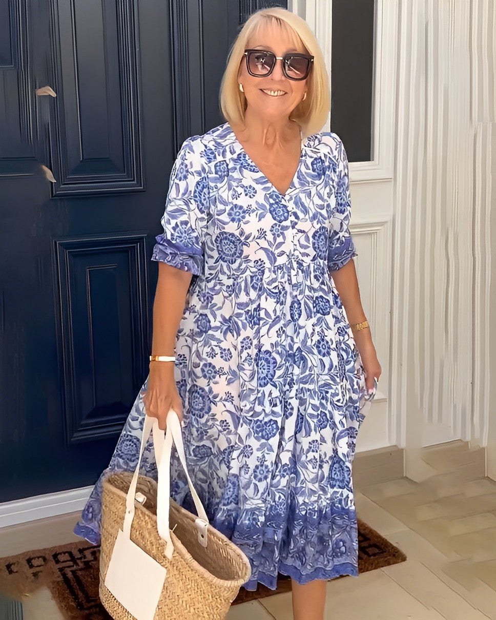 Zita | Graceful V-Neck Floral