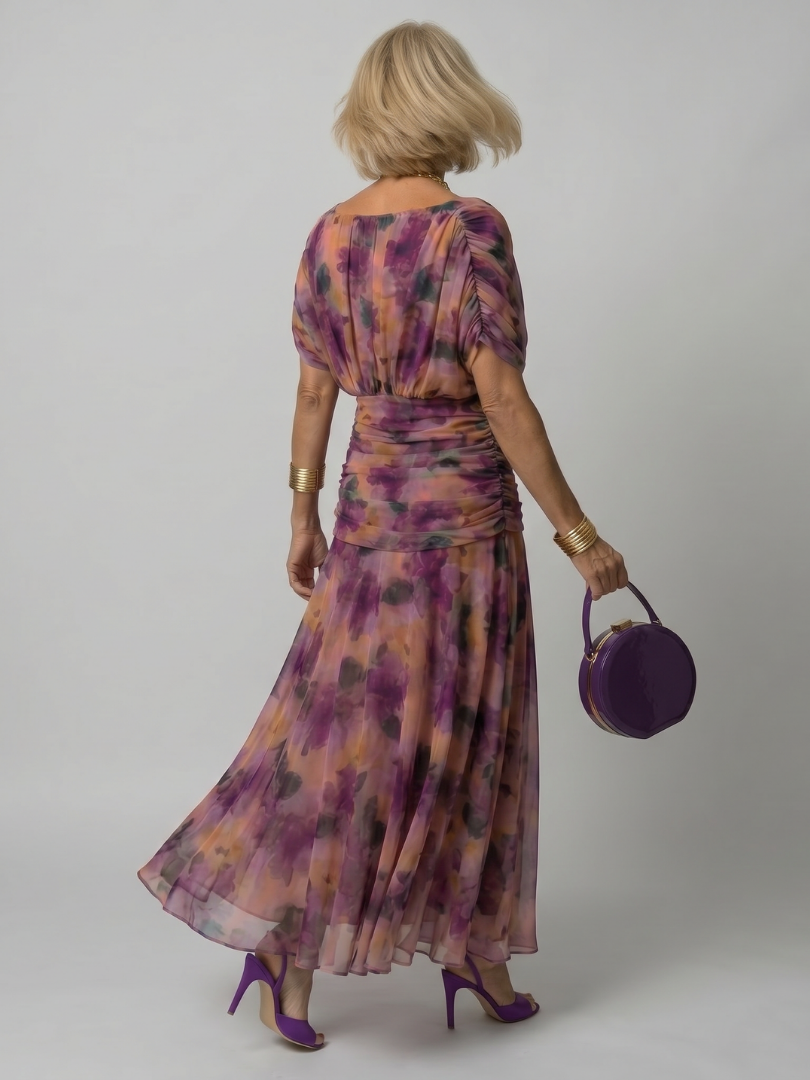Rachel | Off Shoulder Flow Midi Dress