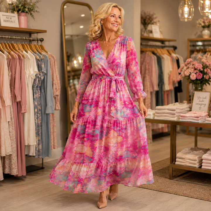 Rachel | Wrap Dress with Floral Print