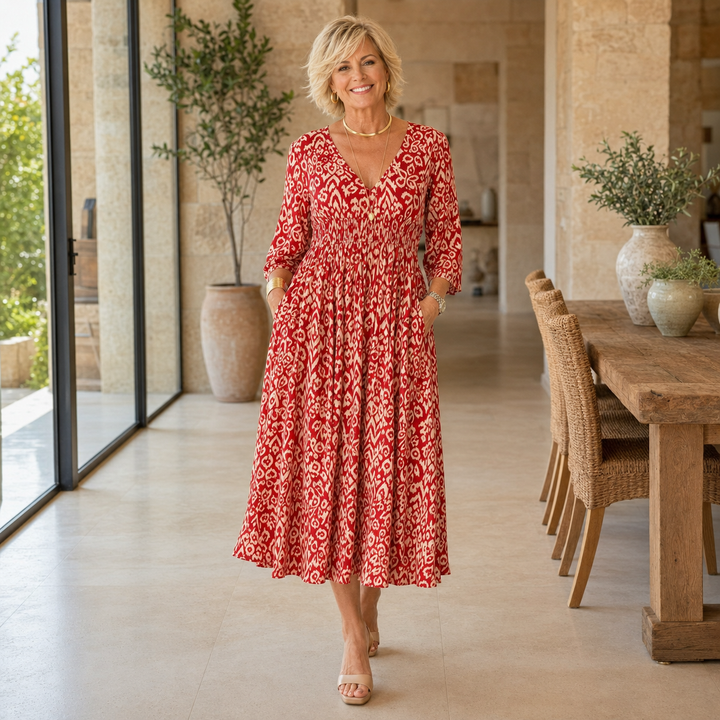 Althea | Bohemian Flow Midi Dress
