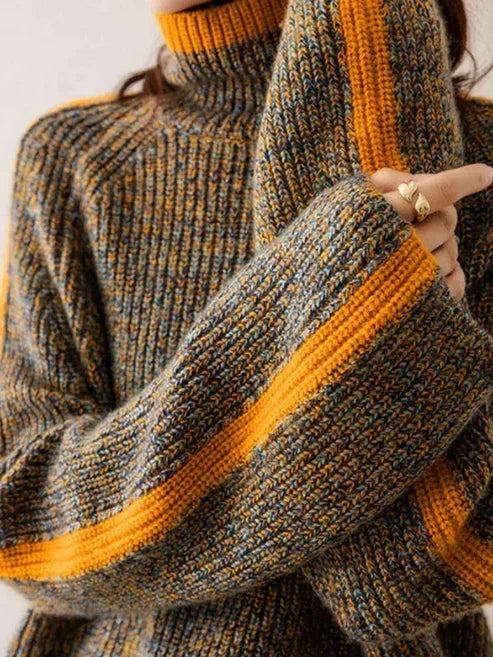 FERN | COZY STRIPE TURTLENECK SWEATER