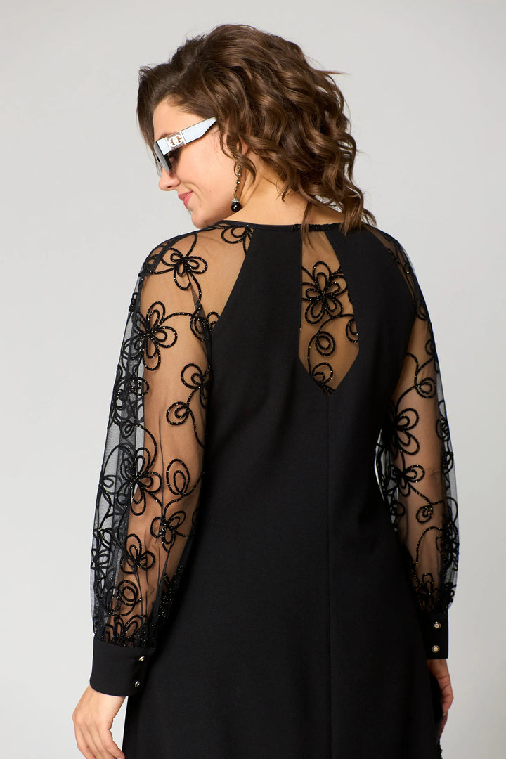 Ericka | Elegant Lace-Sleeve Dress