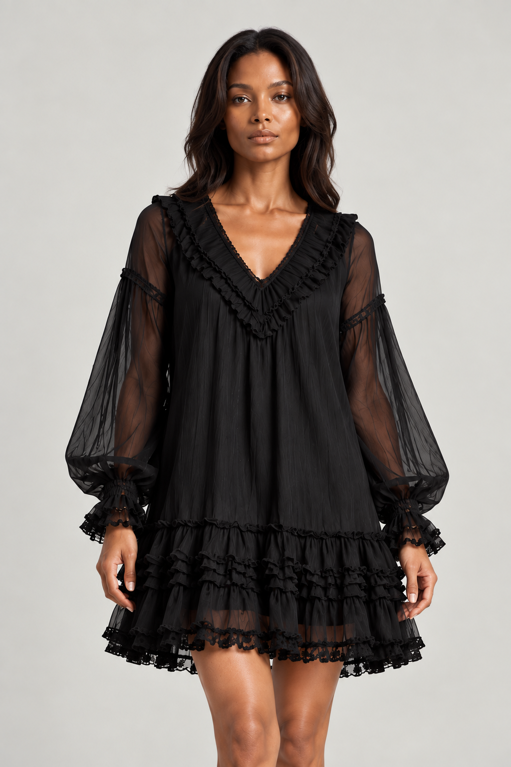 Solanna | Flowing Ruffle Dress