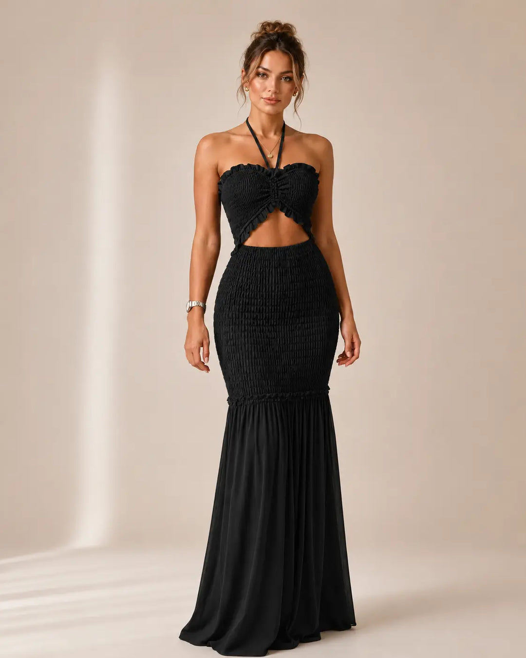 Alessia | Tropical Tie-Front Maxi Set