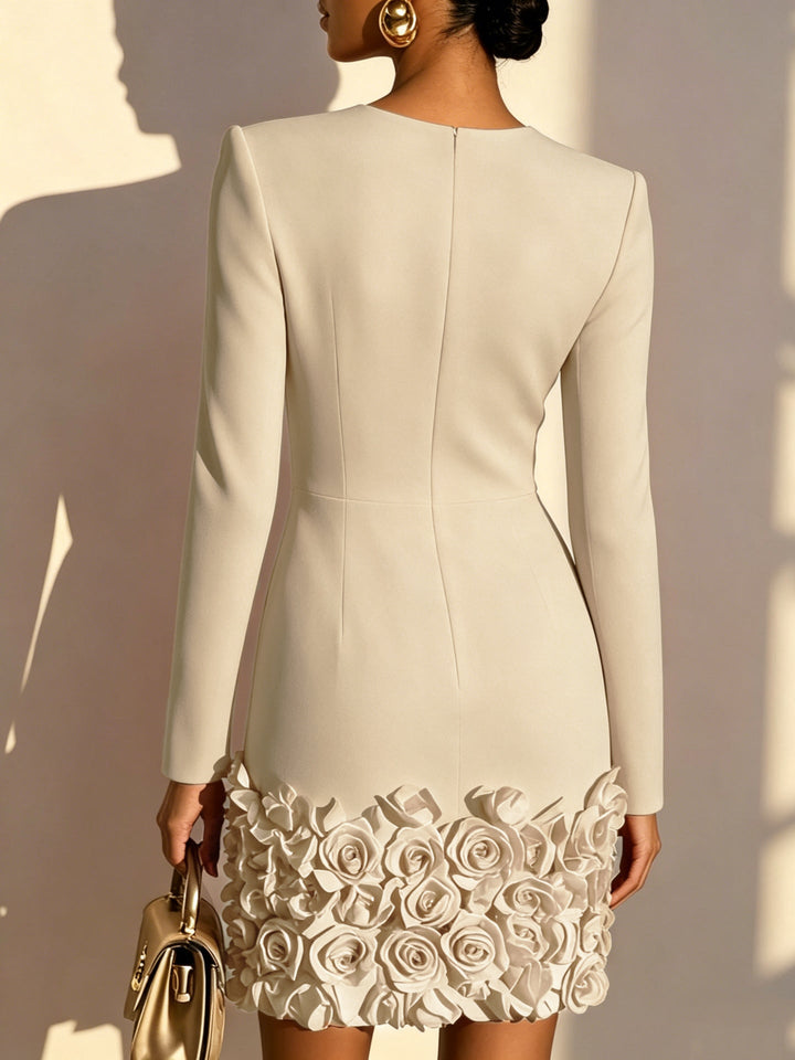 Delaney | Elegant Mini Dress With 3D Flowers