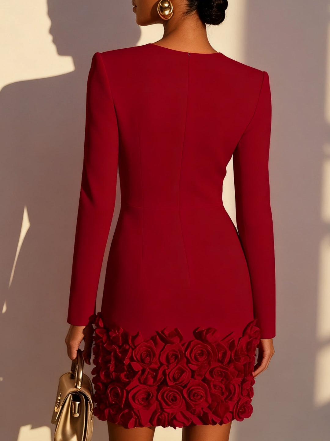 Delaney | Elegant Mini Dress With 3D Flowers