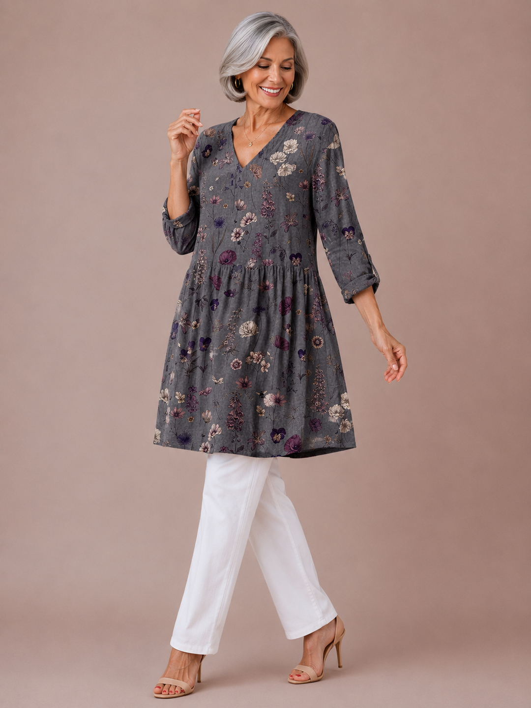 Audrey | Long Sleeve Blouse with V-Neck