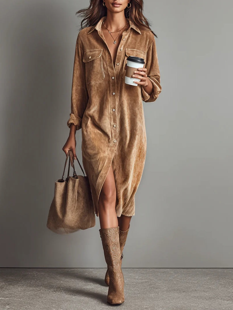 Clara | Midi Dress in Velvet
