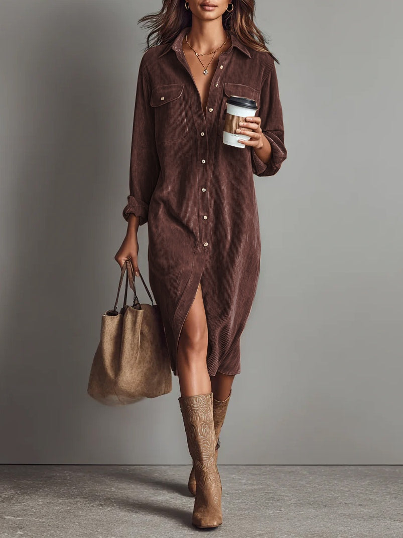 Clara | Midi Dress in Velvet