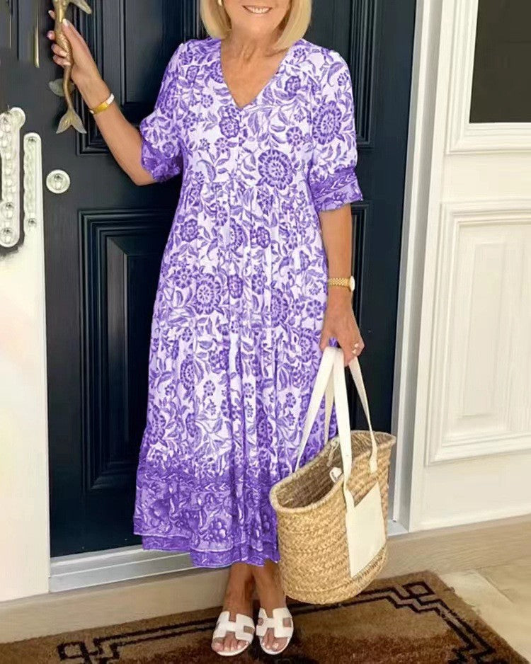 Zita | Graceful V-Neck Floral