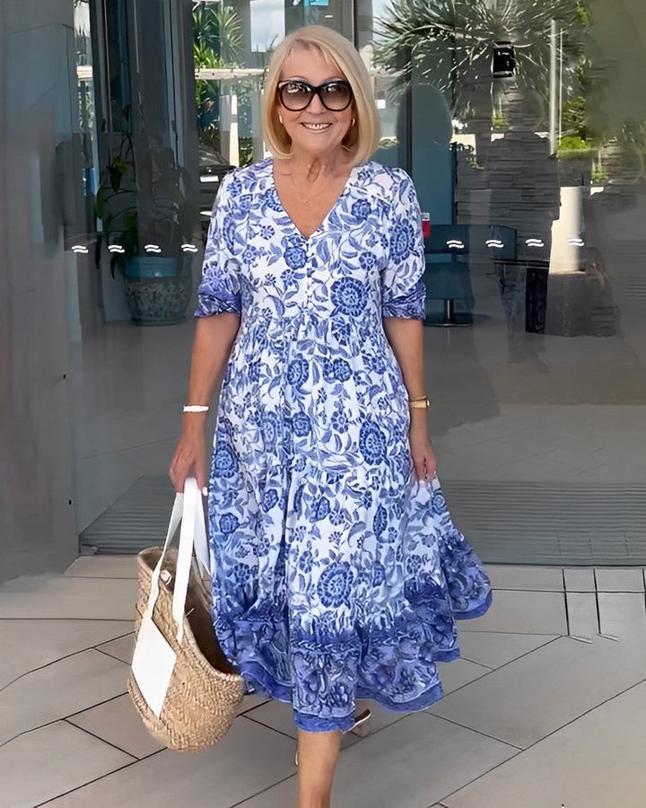 Zita | Graceful V-Neck Floral