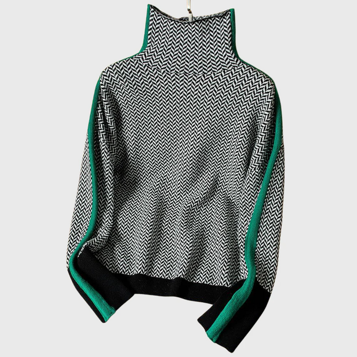 AMAYA | High Neck Design Sweater