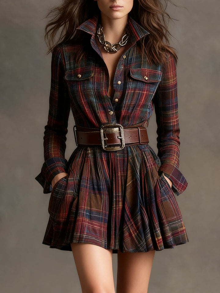 Rose | Vintage Check Mini Dress