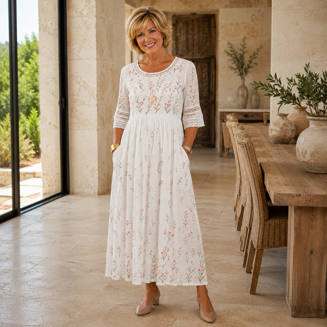 Whispering Wildflower Pocket Midi Dress – Madison & Ava