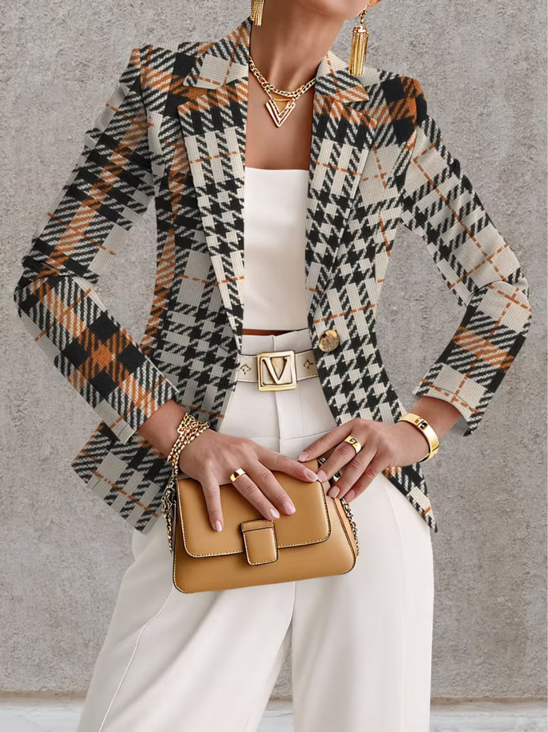 The Donata Houndstooth Blazer