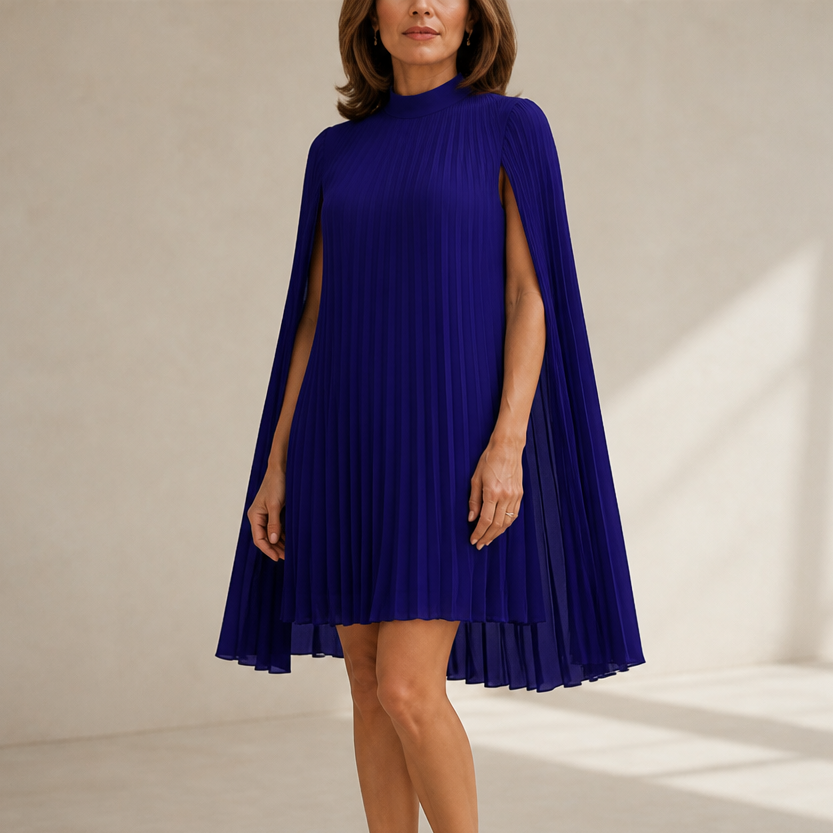 Paulette | Elegant Cape Sleeve Dress