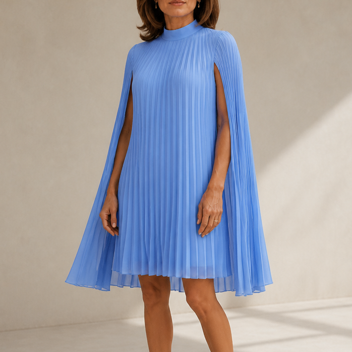 Paulette | Elegant Cape Sleeve Dress