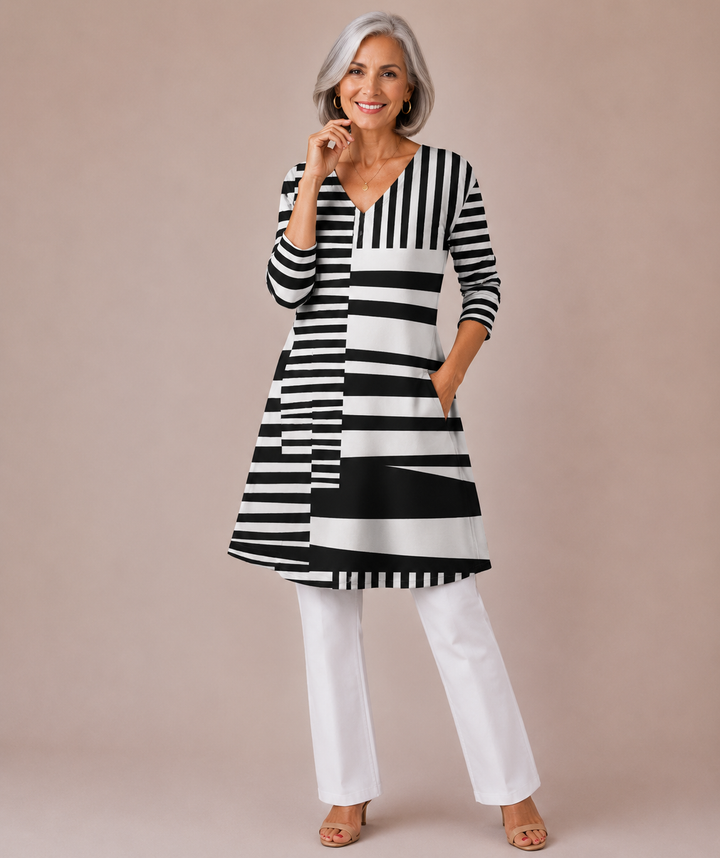 Sophie | Long Blouse with V-Neck