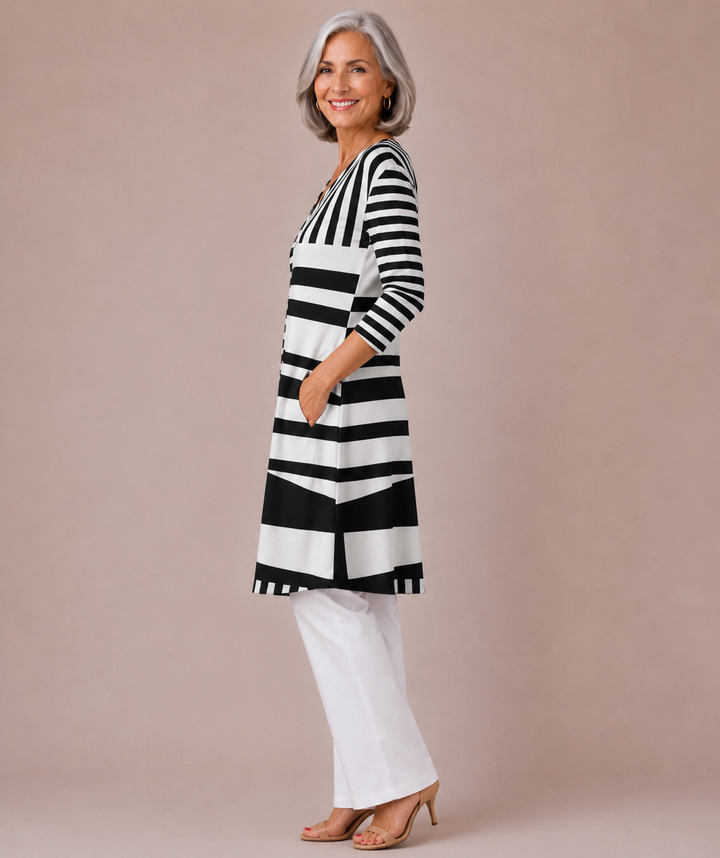 Sophie | Long Blouse with V-Neck